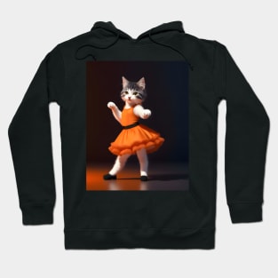 Dancing cat - Modern digital art Hoodie